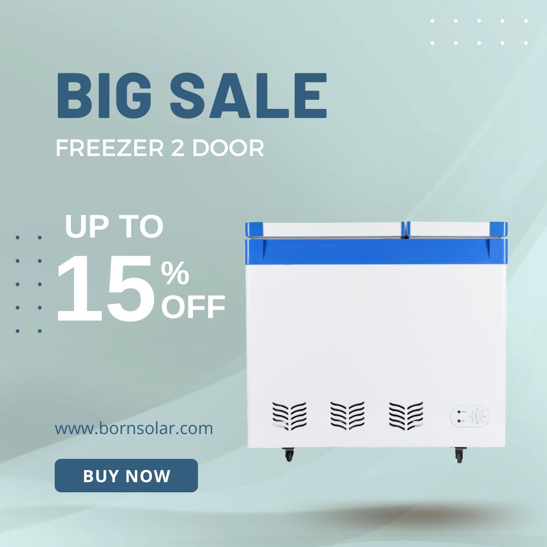 hibornsolar's tweet image. Keep your food fresh and your energy bills low with the 218L Solar Deep Chest Freezer! Powered by solar energy, it offers reliable freezing performance, energy efficiency
Email: angela@bornsolar.com
Whatsapp: +86-19557123161
bornsolar.com
#SolarFreezer #EnergyEfficiency