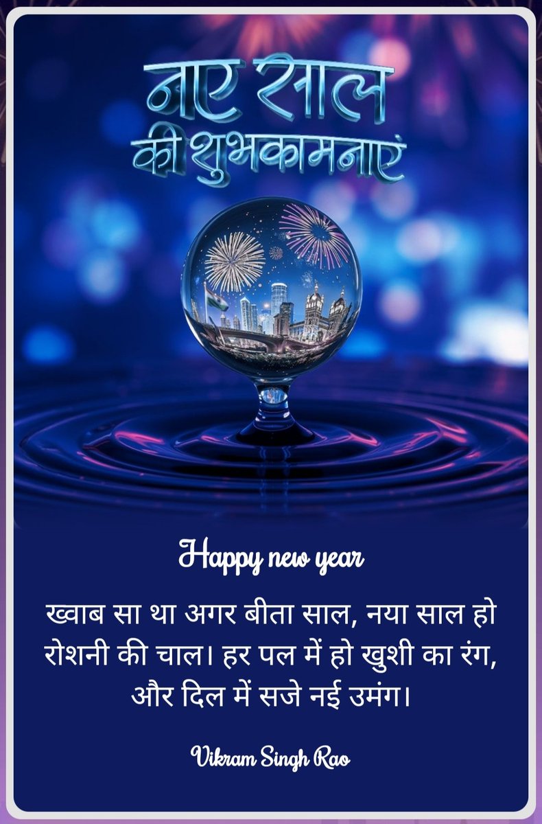 कैलेंडर वर्ष 2025 की हार्दिक शुभकामनाएं