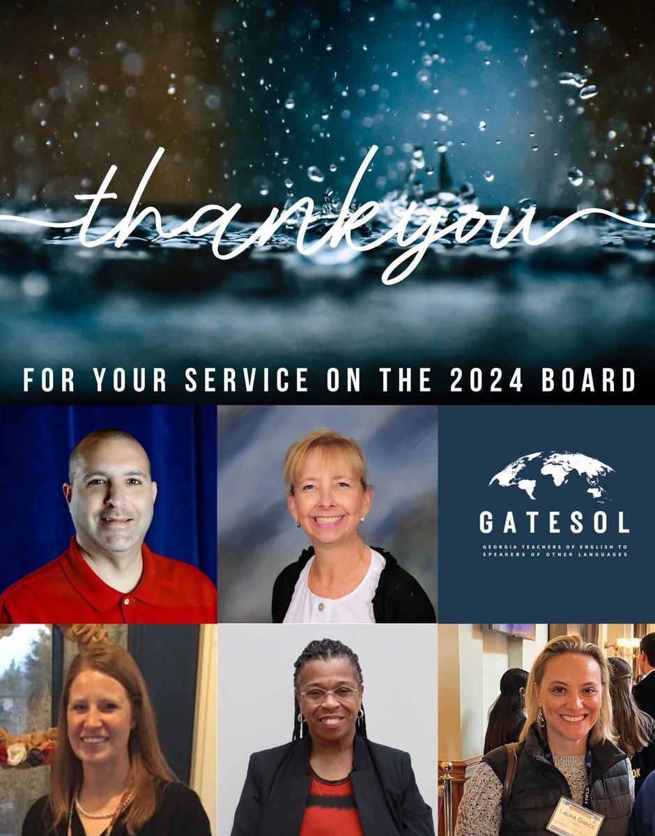 We are so thankful for the IMPACT of the entire GaTESOL Board but we wanted to take a moment to say a special thank you to those who are rolling off the board in 2024. We look forward to another exciting year in 2025.