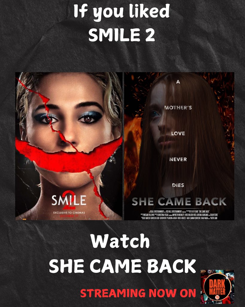 What are your favorite horror films of 2024? Tag us #darkstuffmatters with your picks! 

Love #Smile2? Check out #Shecameback on #Darkmattertv!