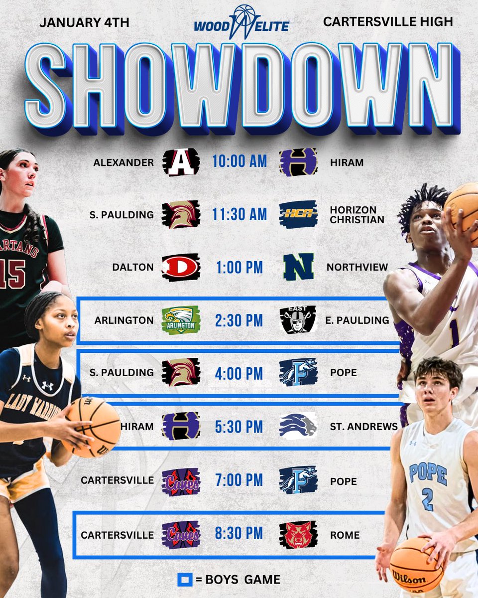 Wood Elite Showdown 

📍: Cartersville High School
🗓️: January 4th, 2025