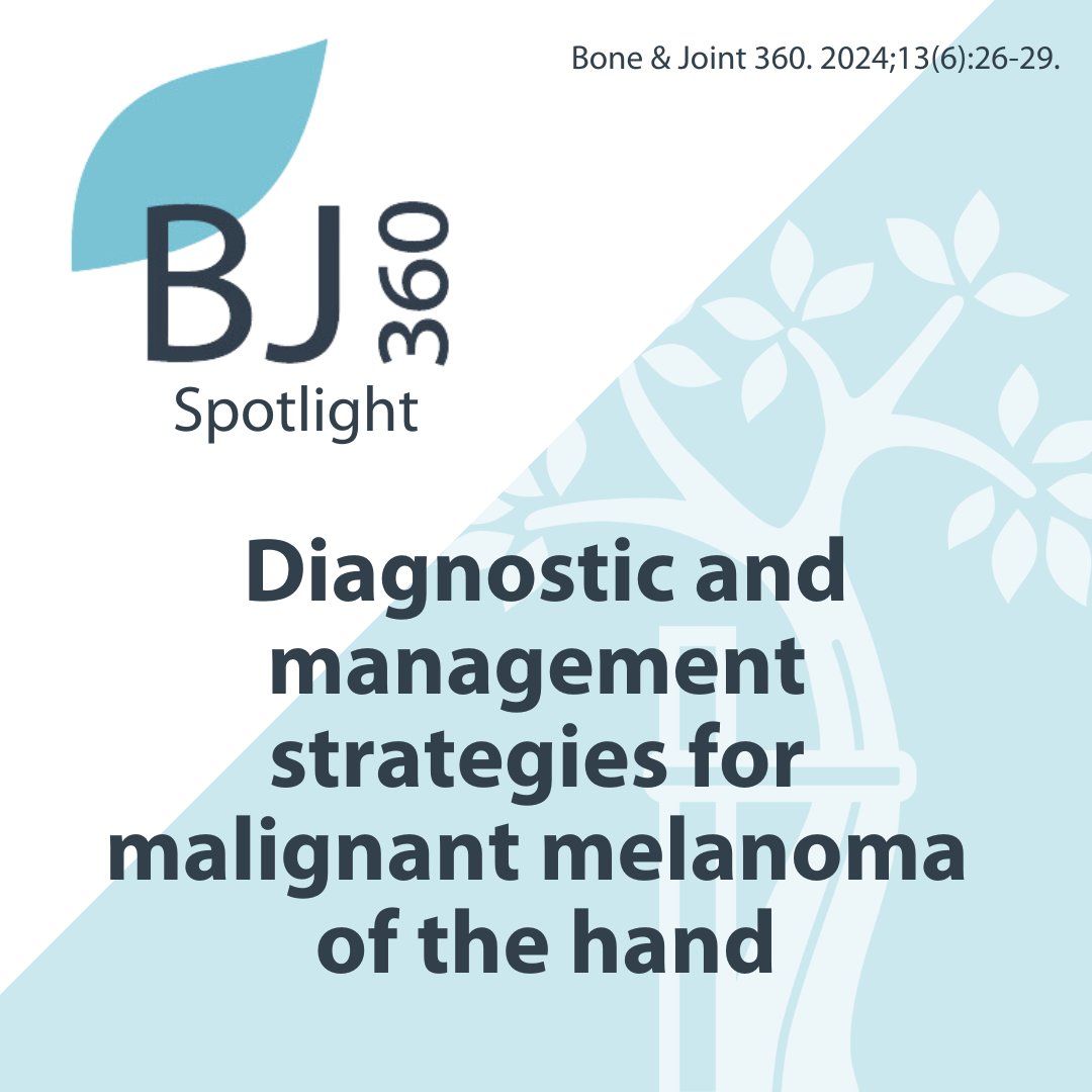 Malignant melanoma is a leading cause of death from skin cancer. In #BJ360 we summarize a paper offering guidance for hand surgeons on the diagnosis, investigation &amp; management of pigmented hand lesions.  

#Cancer #Melanoma #Hand #Surgeons

ow.ly/yLUJ50UypnM