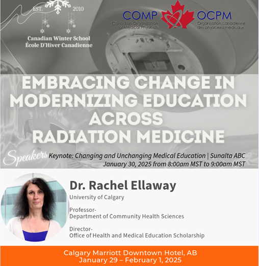 The count down to Winter School 2025 is ON! 🪩 7 more days to snag the early bird registration rate and join us for some fabulous speakers (like Dr. Ellaway! 👇) and conversations on education. Register @ comp-ocpm.ca/ws2025/about-w…