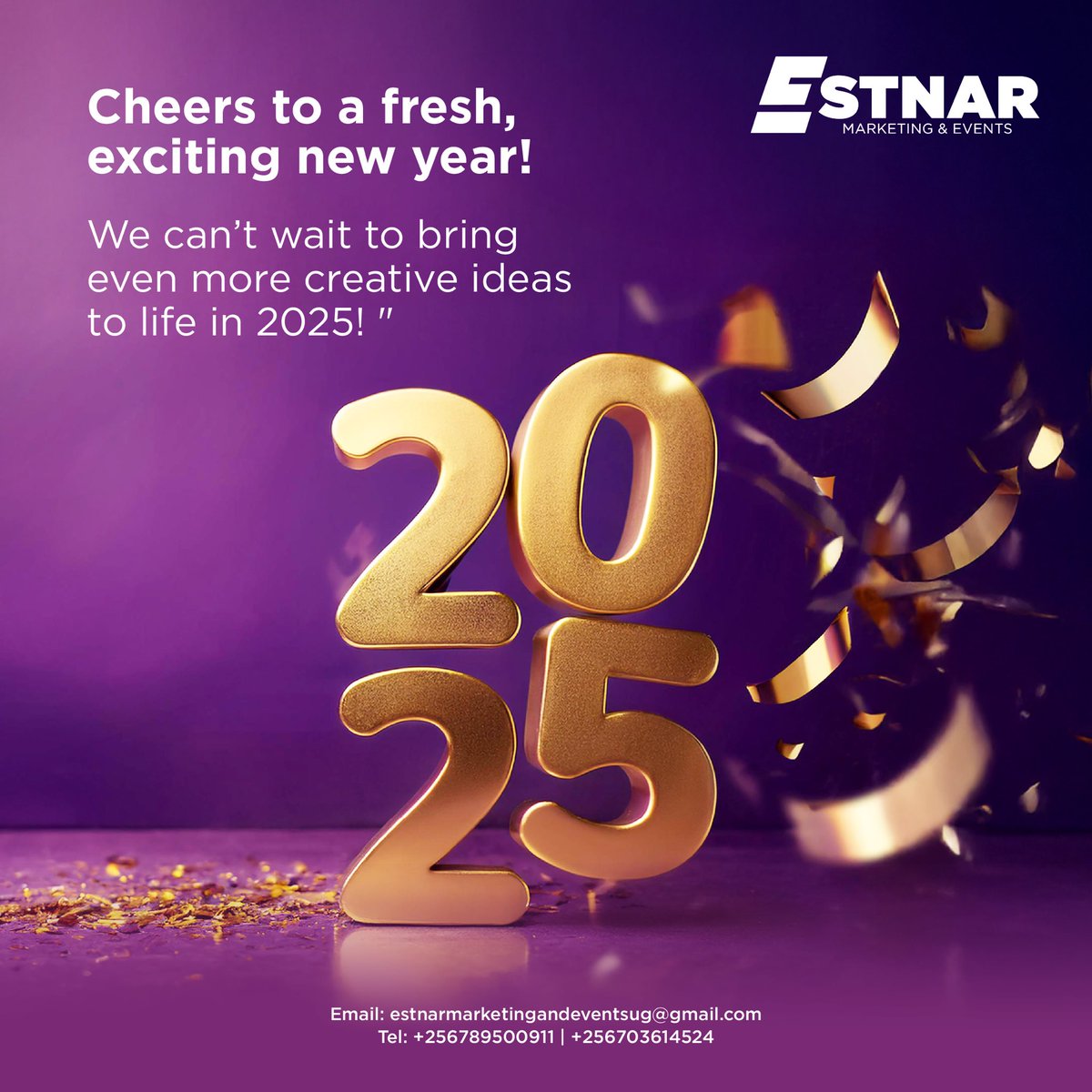 EstnarMarketing's tweet photo. Cheers to a fresh, exciting new year!
We can’t wait to bring even more creative ideas to life in 2025! https://t.co/HT0K0PNFHg