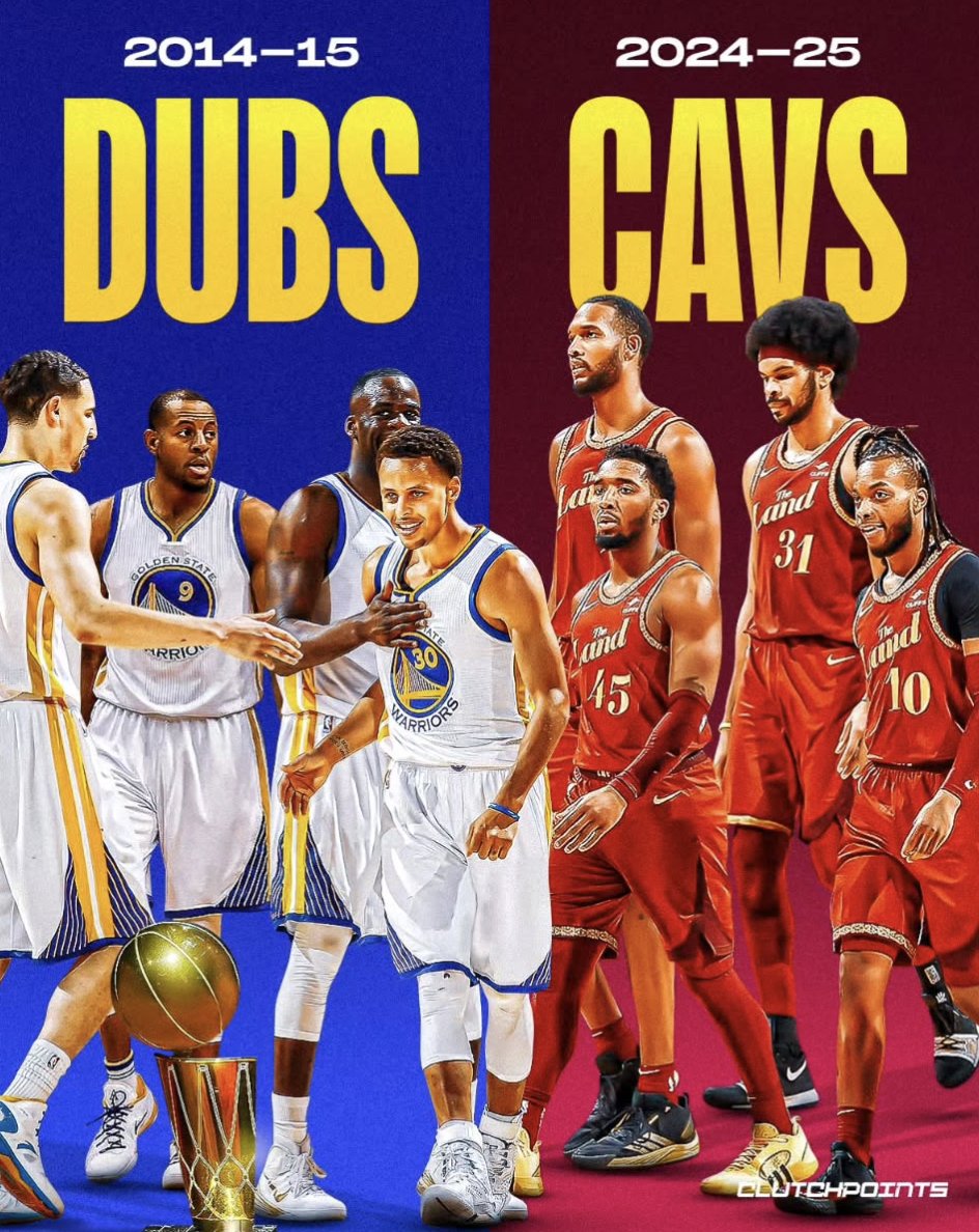 There’s something about these new Cavs that feels like the old Warriors.

The 2014-15 Warriors had…

🔹Steph Curry (25 years old)
🔹Klay Thompson (23 years old)
🔹Andre Iguodala (30 years old)
🔹Draymond Green (23 years old)

A core with an average age of 25.

The 2024-2025