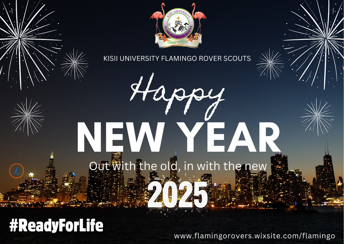Happy New Year 2025
<a href="/ksuscouts/">KSU Flamingo Rovers</a> <a href="/ScoutingAfrica/">Scouting in Africa</a> <a href="/worldscouting/">World Scouting</a> <a href="/KenyaScouts/">Kenya Scouts</a> <a href="/wspukenya/">World Scout Parliamentary Union-Kenya 🇰🇪</a> 
#HappyNewYear2025