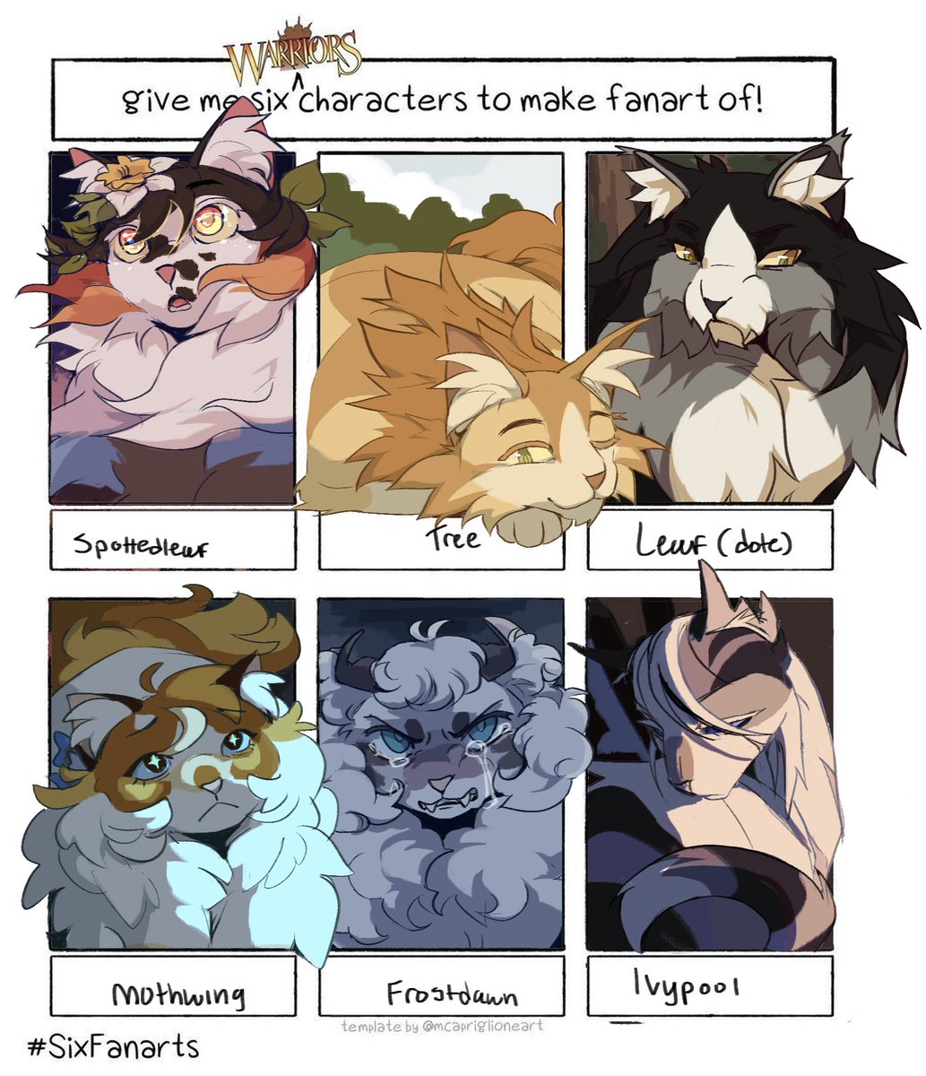 6 fanarts challenge before the year ends
#warriorcats