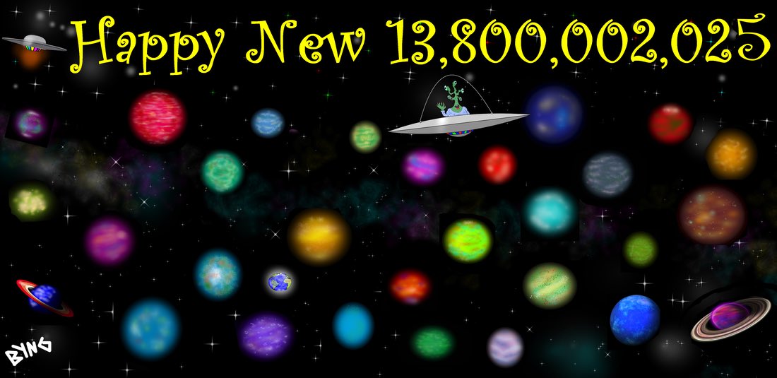 Happy new year to all our followers on the Cosmos👽🪐💫🚀👍