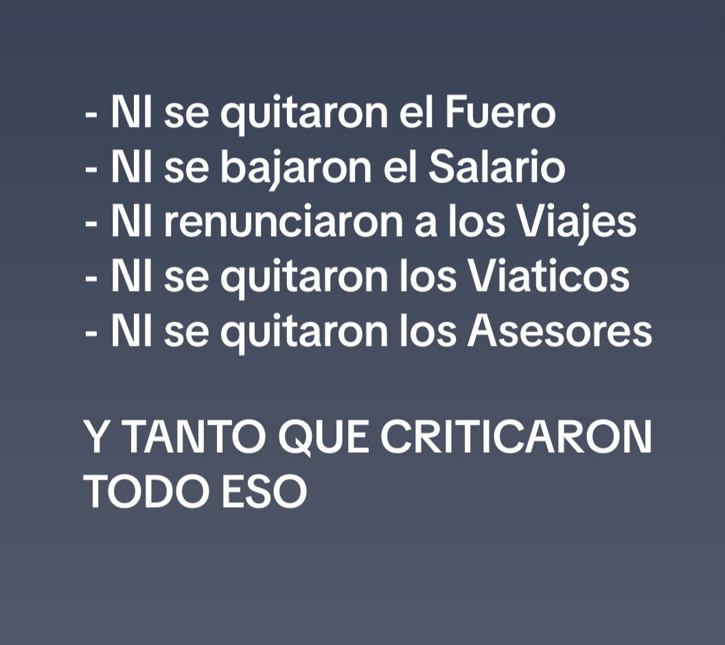 Se acabó el 2024 y los de <a href="/BancadaCyan/">Bancada Cyan 🇸🇻</a> nunca se quitaron los privilegios que tanto criticaron en el pasado.