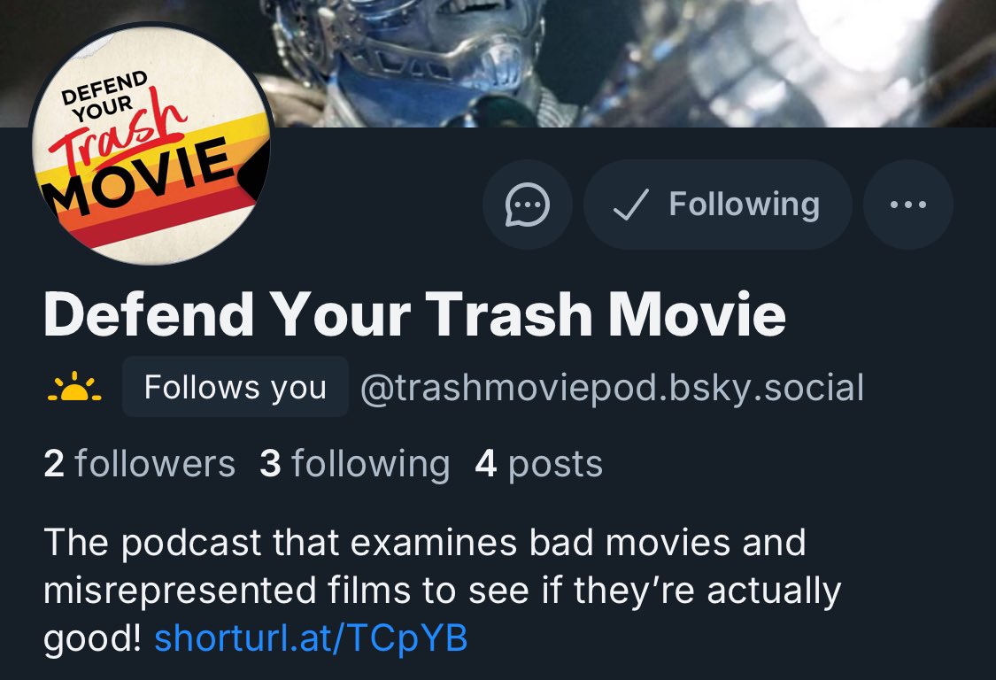 trashmoviepod's tweet photo. We’ve finally made the move to some clearer skies, so follow us there for future updates! https://t.co/KwPwfpIsoc