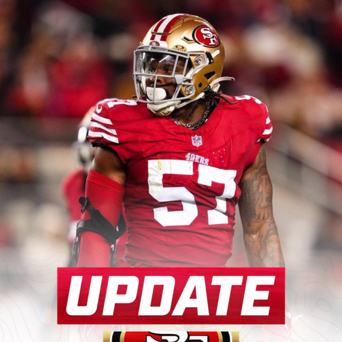 #49ers have placed LB Dre Greenlaw on the Injured Reserve List and signed OL Zack Johnson to the team's practice squad.