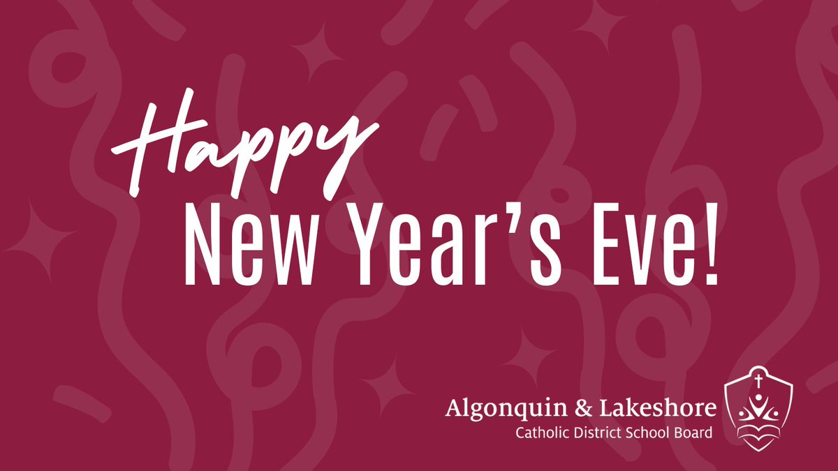 Wishing our Catholic Learning Communities a safe and happy New Year's Eve!