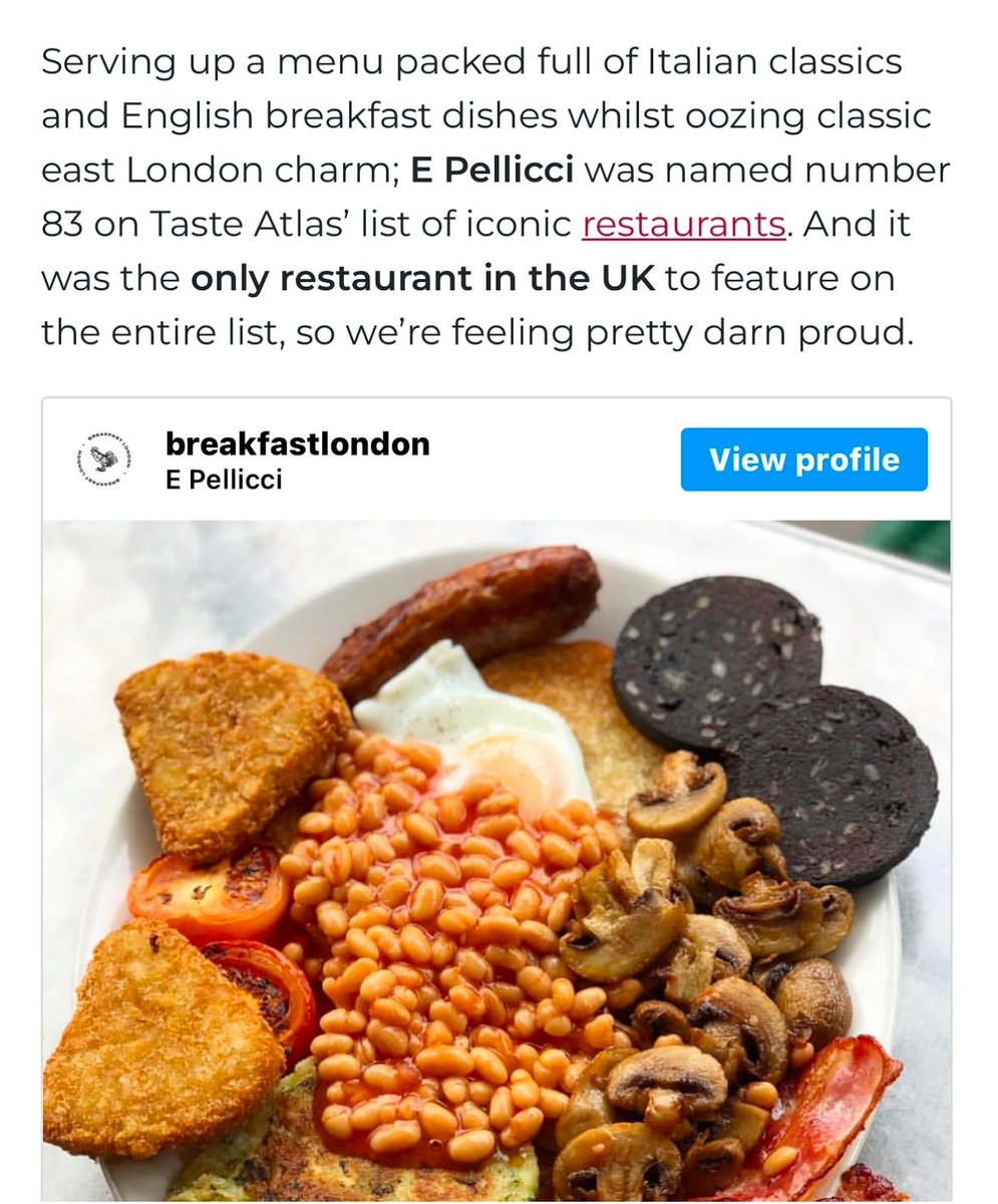 Wow !!!!!

Our 100+ Year old family cafe is ranked in the worlds top 100 places to eat 

Wishing everyone a Happy and Healthy New Year

<a href="/Riscardo/">Ric Riscardo</a> <a href="/iancesay/">Ian Cesay</a> <a href="/ianpuddick/">Ian Puddick - Gin Rum Whisky Distiller</a> <a href="/joeflanagan1/">Joe Flanagan</a> <a href="/RealGaryWebster/">Gary Webster</a> <a href="/ReptonBC/">Repton Boxing Club</a>