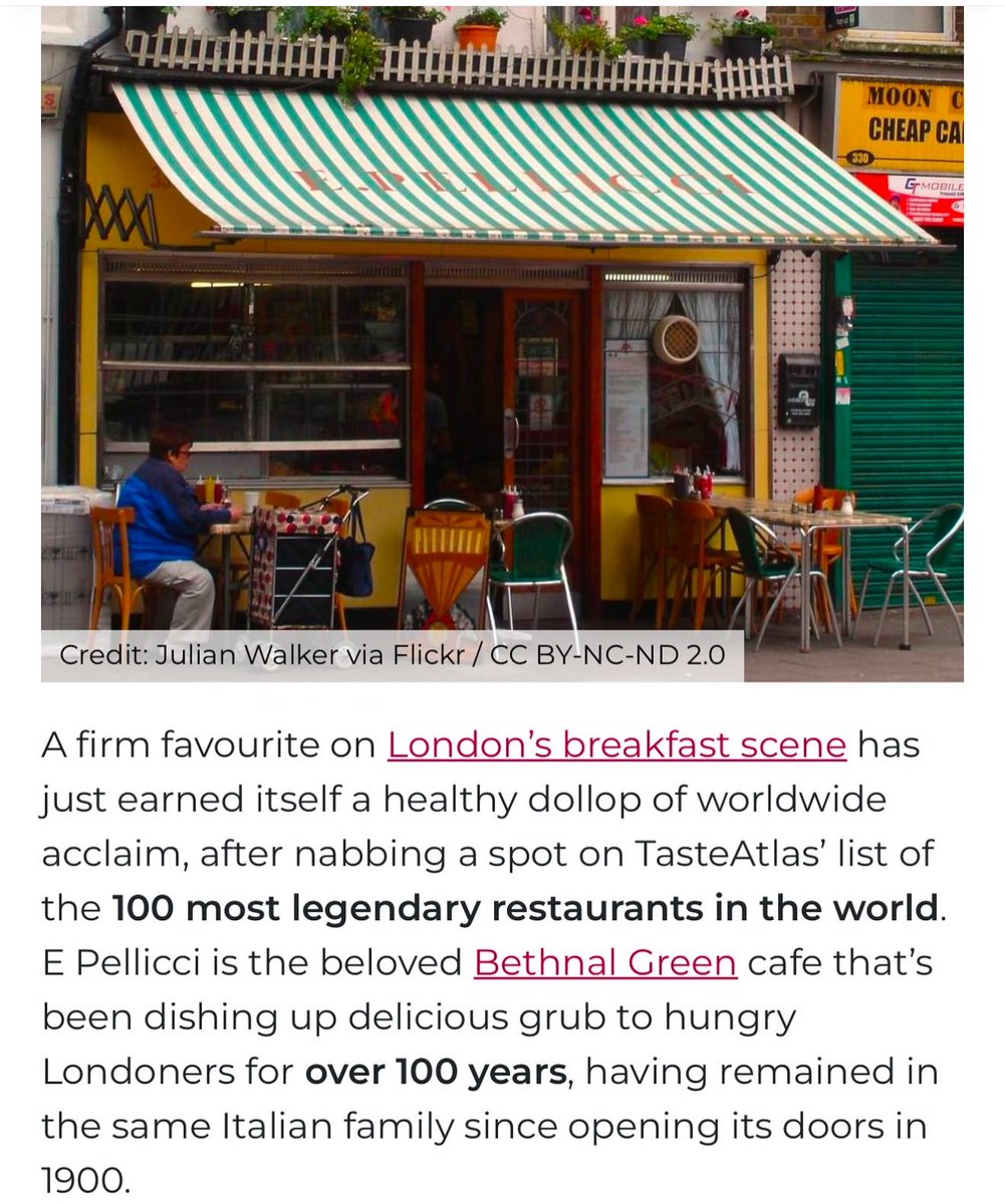 E Pellicci Cafe E2 tweet media