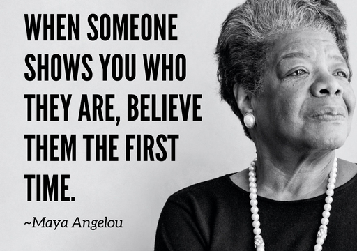I have 2 pieces of advice (if you are interested) for the new year:
1. Never take criticism from someone you would not ask advice.
2. When someone shows you who they are, believe them.