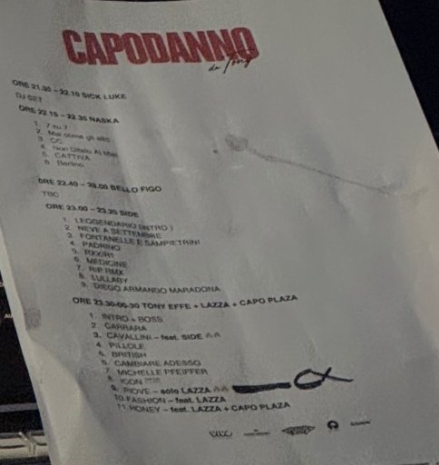 MariaclaraPra1's tweet photo. Gli ospiti del concerto di Tony Effe...a meno di effetti surprise, il nome di Mahmood qui non lo vedo 😅 (lui starà facendo il cenone)
#tantorumorepernulla #mahmood #roma https://t.co/v36PykuFeN