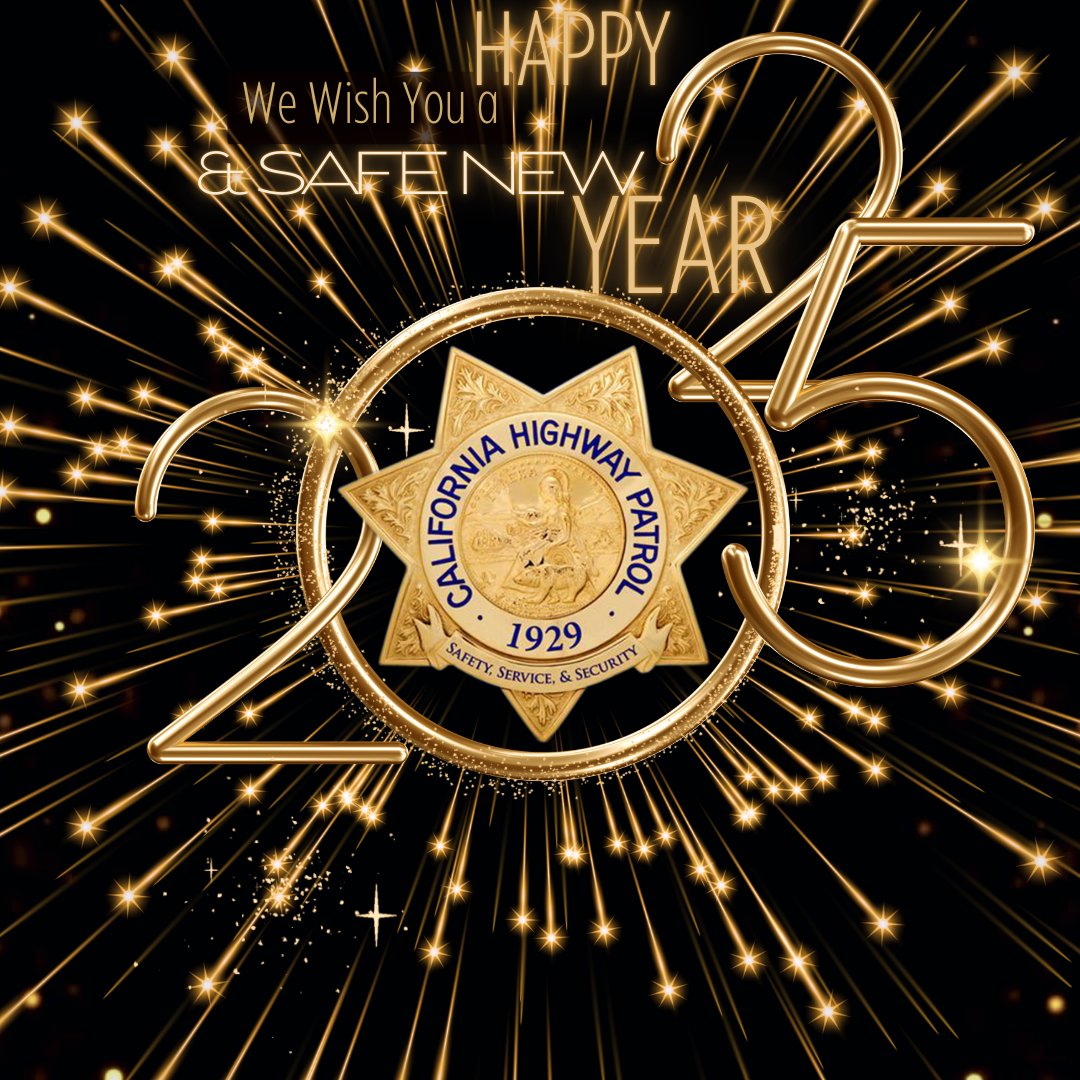California Highway Patrol wishes everyone a joyful and safe New Year.
- Buckle up every time you’re on the road.
- Drive sober and stay alert—designate a driver if needed.
- Be mindful of increased holiday traffic and allow extra time to reach your destination.
#gilroycvef #CHP