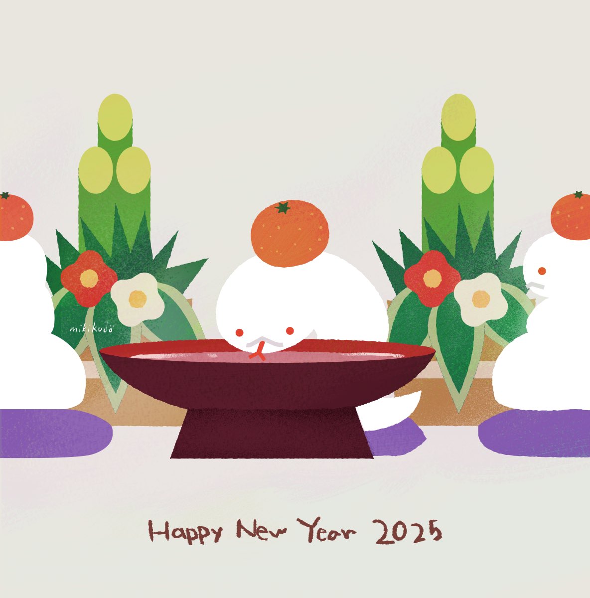 mikikudo_p's tweet image. お年賀らくがき🐍
皆様にとって良い年になりますように！