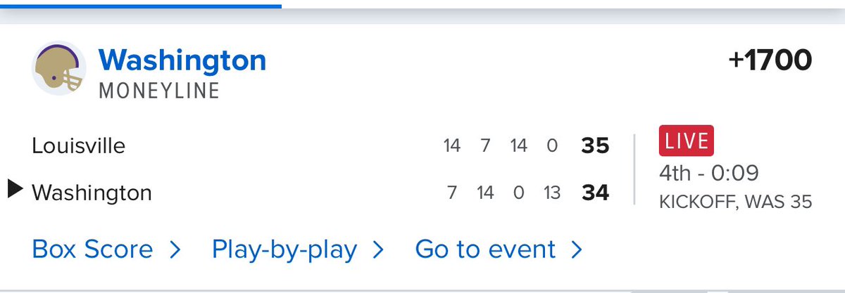 Alex__Monaco's tweet image. Washington +1700 😵😵😵 #2ptconversion