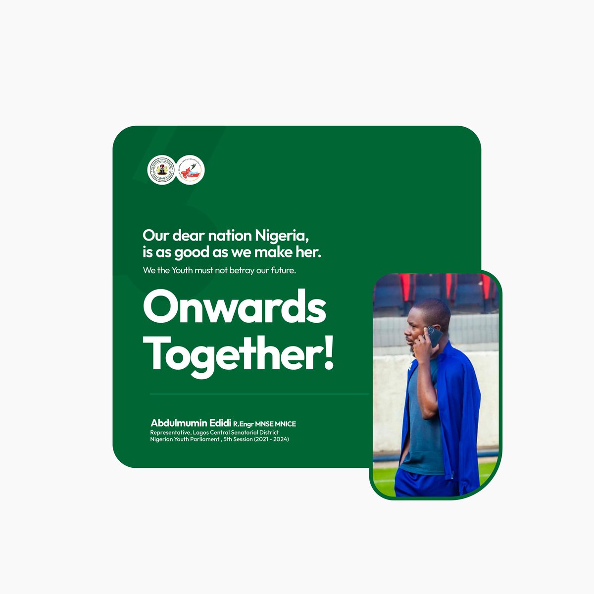 MuminEdidi's tweet image. As we wind down the final hours of the year, I take great pleasure in expressing my heartfelt appreciation for your incredible support and collaboration.

It has been an absolute honor to serve as your Representative at the Nigerian Youth Parliament.