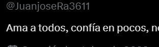 LorenArfeli's tweet photo. @JuanjoseRa3611 Bueno, el avisó: "confía en pocos" https://t.co/uZOg4nr9uK