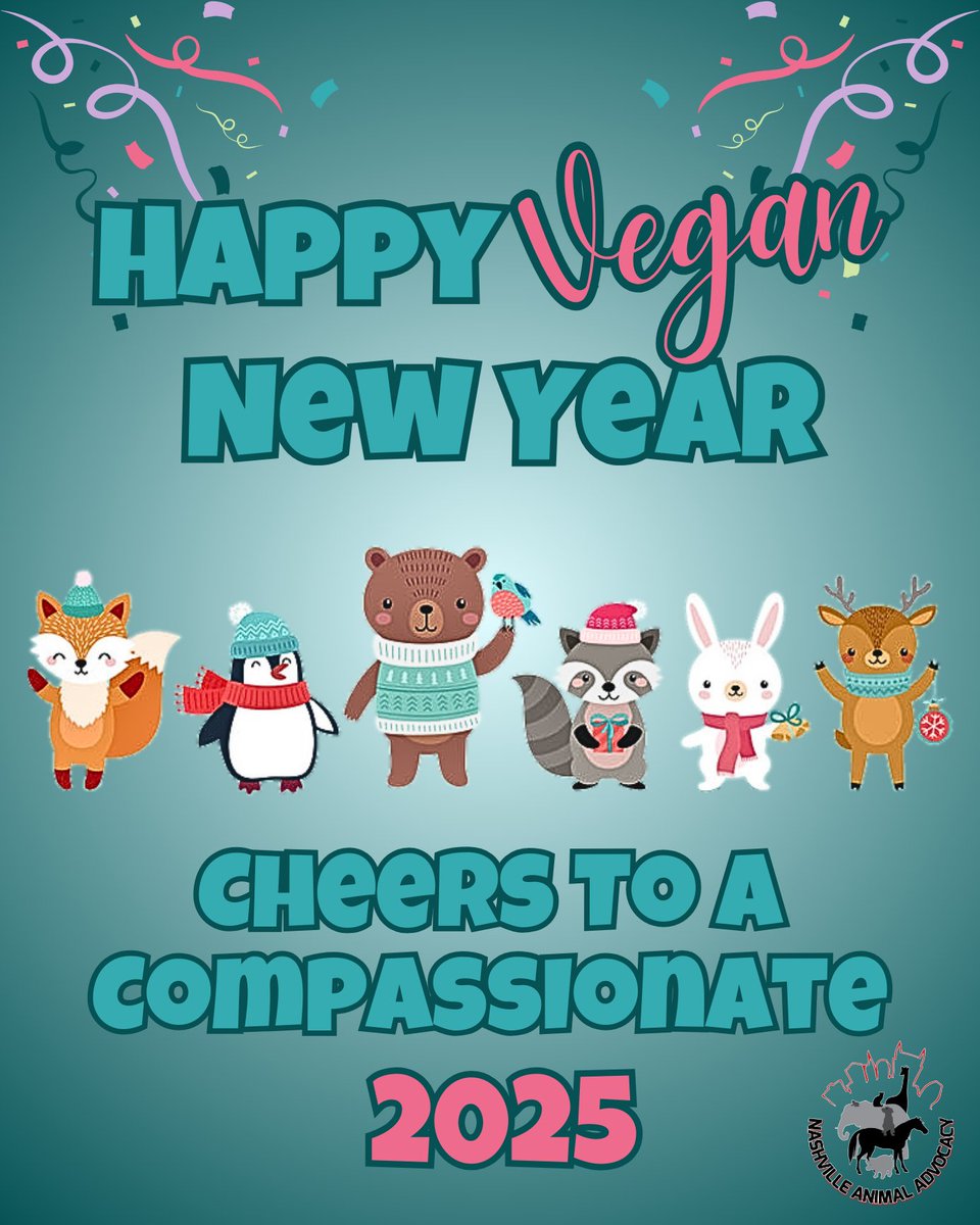 Happy Vegan 2025🥂

Wishing you and yours a safe and compassionate New Year! 💖

The new year is a great opportunity to make lifestyle changes that will benefit our health, environment, and especially the animals by choosing to live vegan.

#newyear #vegan2025 #animalliberation