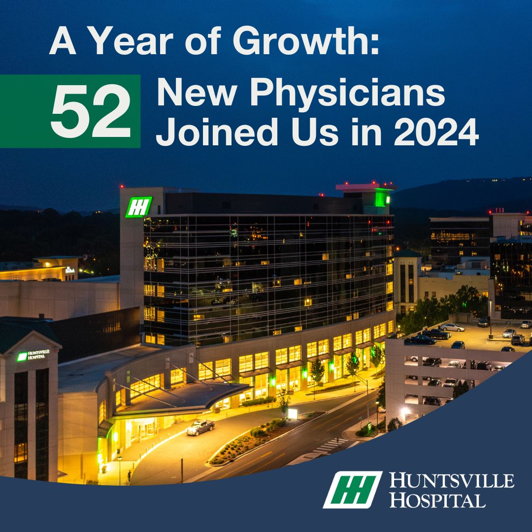 Huntsville is booming, and so is our team of health care providers! 🧑‍⚕️💥 We're excited to have added 52 new physicians this year to better serve our community. 👏

Need help connecting with a primary care provider or specialist? Call at 256-817-9999. 📞