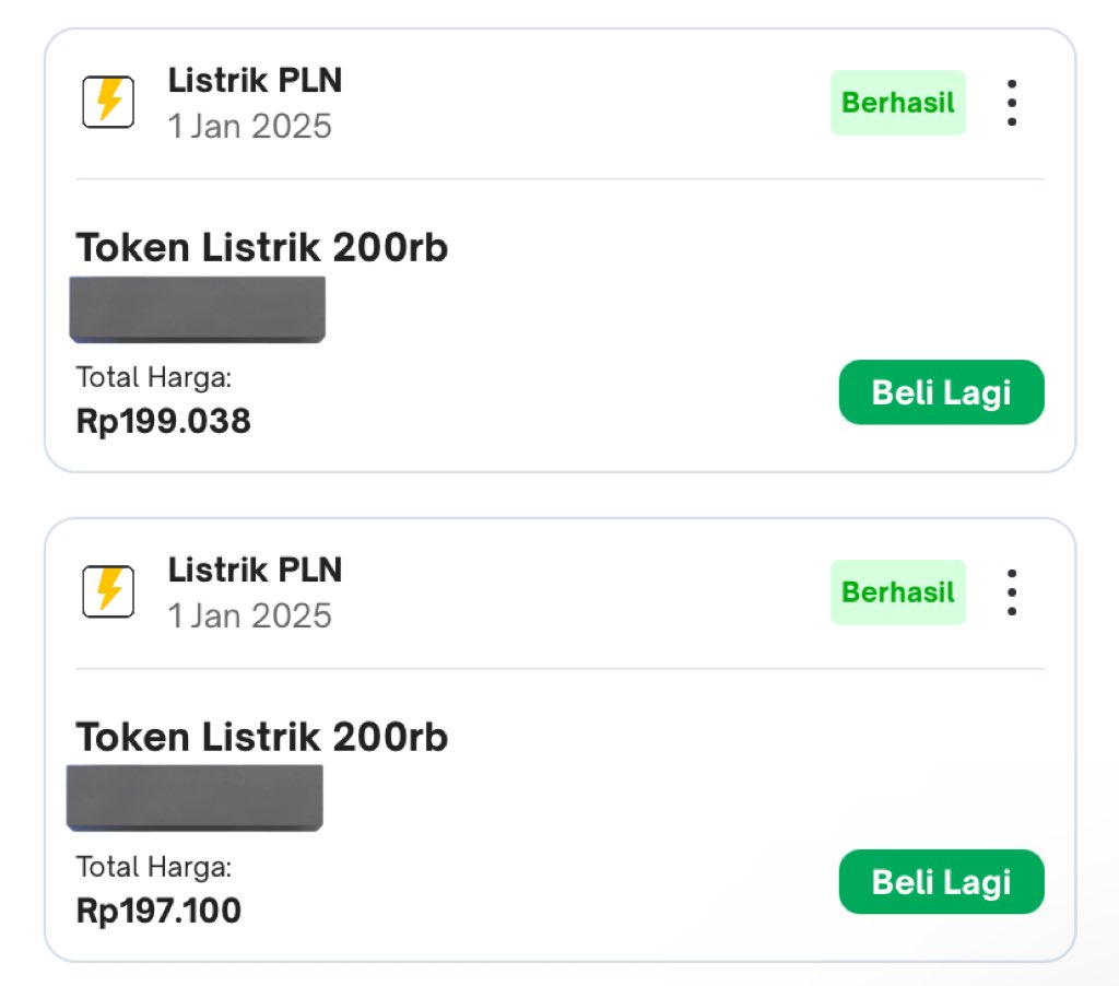 pxwerpuffgirls's tweet photo. @discountfess AKU UDAH NDER BAHKAN SAMPE BELI DUA KALI!!dan beneran works, btw itu bukan diskon ya kalau prabayar tapi promo dapet kwH dua kali lipat dari harga beli. Buat yg mau nyoba perhatiin limit sesuai VA ya biar tetep dapet promo. Infonya sih udah bisa pembelian via ijo,oren,plnmobile https://t.co/wWueUiRglY
