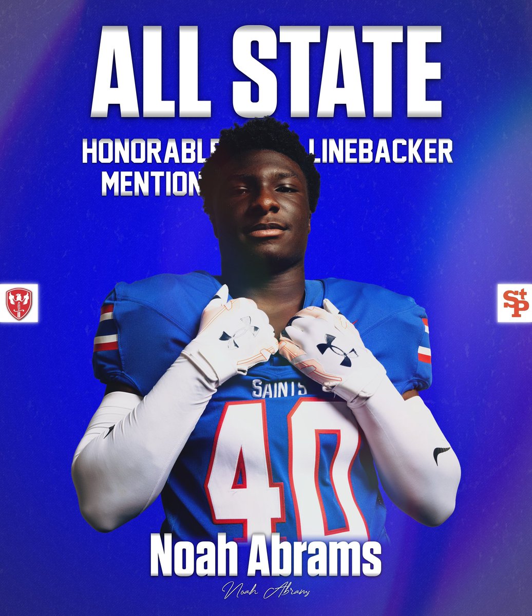 St. Pauls Football (@spsmobile_al) on Twitter photo Congratulations to these young men for being selected to the 2024 ASWA All State 6A Football team
๐ต1st Team LB Junior Tank Jones <a href="/Tank_Jones251/">โช Anthony โTankโ Jones โช</a>
๐ต1st Team ATH Tate Johnston
<a href="/Tjohnston_10/">Tate Johnston</a>
๐ต1st Team Punter Drew Ginsberg
@Drewg06g
๐ตHM Linebacker Noah Abrams
<a href="/NoahAbrams18/">Noah Abrams</a> Congratulations to these young men for being selected to the 2024 ASWA All State 6A Football team
๐ต1st Team LB Junior Tank Jones <a href="/Tank_Jones251/">โช Anthony โTankโ Jones โช</a>
๐ต1st Team ATH Tate Johnston
<a href="/Tjohnston_10/">Tate Johnston</a>
๐ต1st Team Punter Drew Ginsberg
@Drewg06g
๐ตHM Linebacker Noah Abrams
<a href="/NoahAbrams18/">Noah Abrams</a>