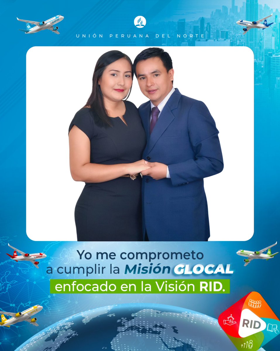 En este año nuevo 2025 mi familia y Yo nos comprometemos con la Visión #RID y la #MisiónGloCal 🌍🇵🇪 de nuestra Unión Peruana del Norte. Por tanto, renovamos nuestro compromiso con Dios y su iglesia de continuar discipulando a un pueblo para la segunda venida de Cristo. 
#DMPaita