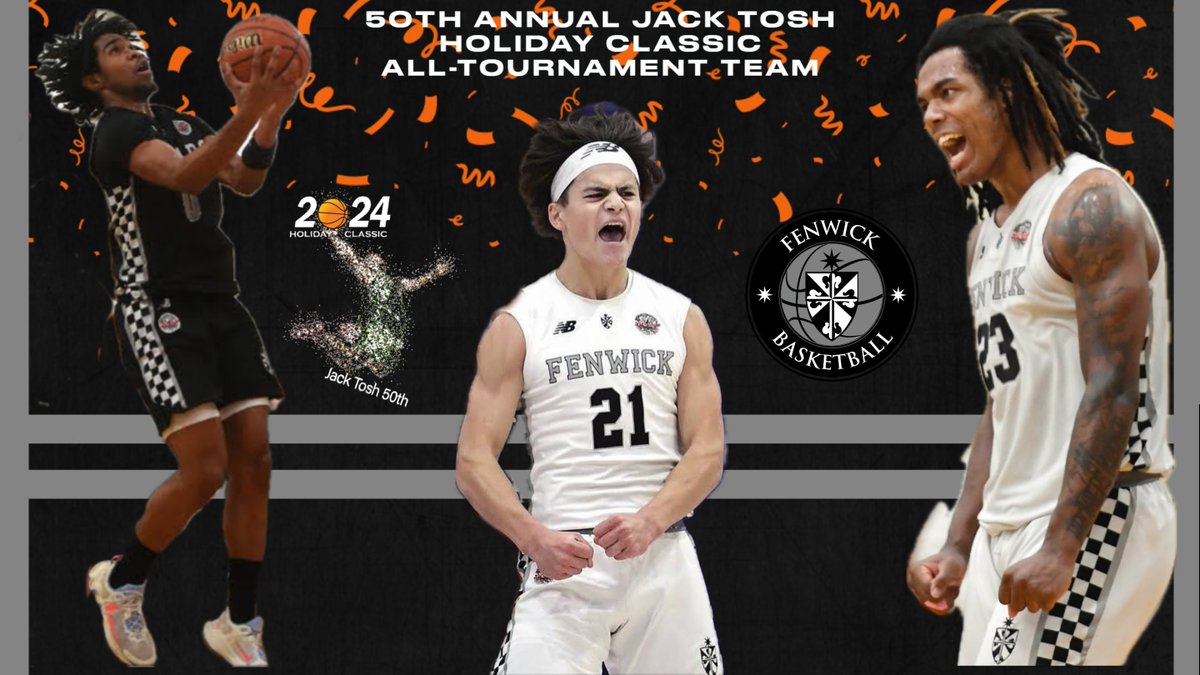 Congratulations to Dominic Ducree, Ty Macariola, and Nate  Marshall on making the 50th Annual <a href="/JackToshHC/">Jack Tosh</a> All-Tournament Team! #FenwickHoops