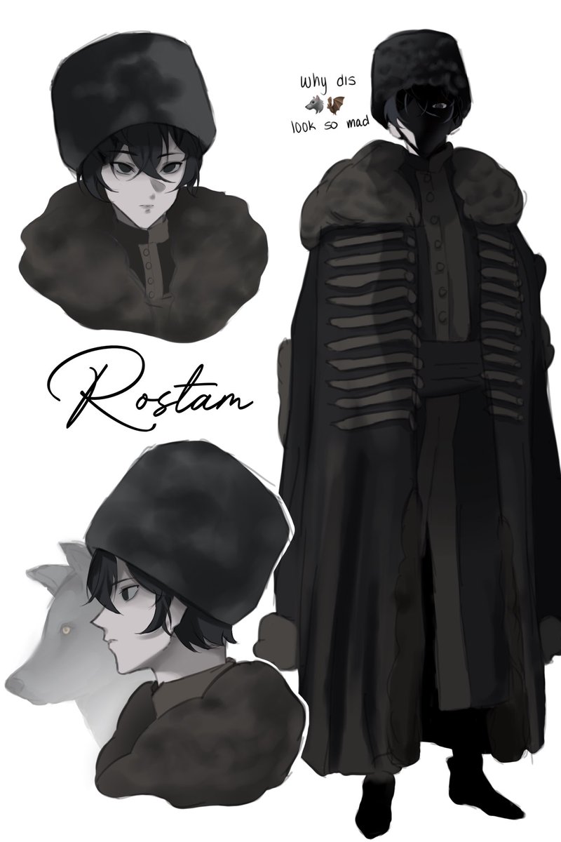sakarvia's tweet image. i fear the entire time i was watching nosferatu i thought orlok’s costume would be perfect for rostam. so then i drew nora in one of ellen’s!
#rostam #signora