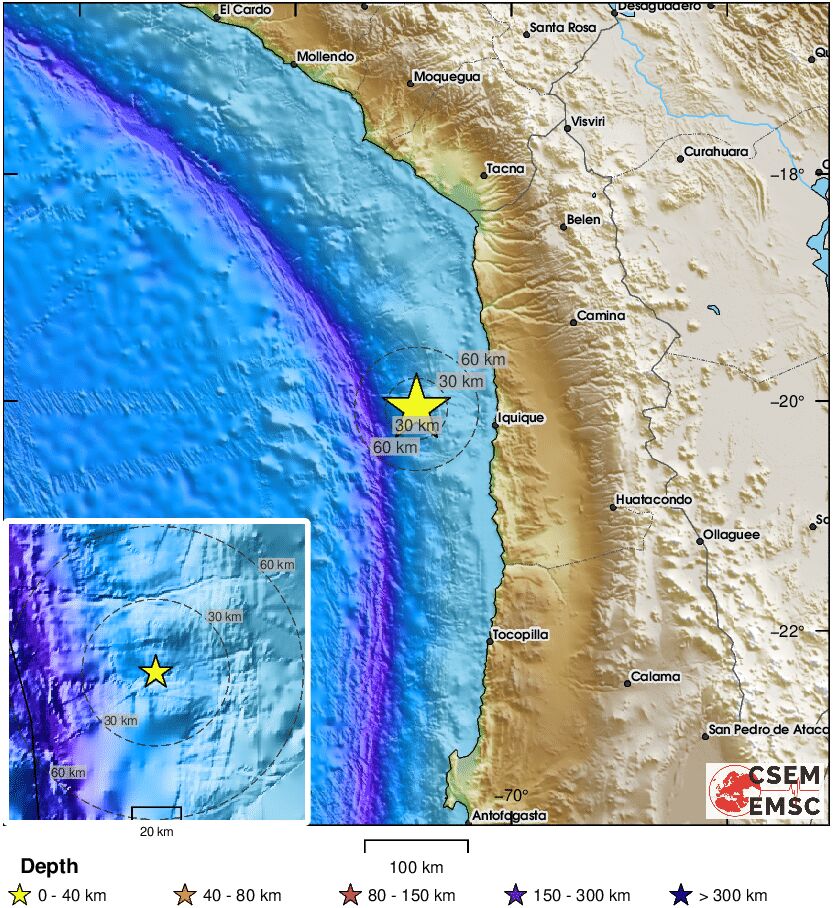LastQuake's tweet photo. @SismoDetector 🔔#Earthquake (#sismo) M5.5 occurred 41 km W of #Iquique (#Chile) 4 min ago (local time 20:13:19). More info at:
📱https://t.co/QMSpuj6Z2H
🌐https://t.co/4XVAPeojP7
🖥https://t.co/gRpGSTMdq9 https://t.co/lfKxGQJJs6