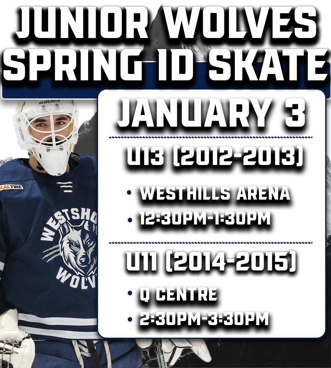 Junior Wolves Spring Id Camp - January 3

If you would like to register and have not yet done so here is the link to register. forms.gle/YFZcSewG5CpsDU…
Share with anyone whom you feel will be interested.
