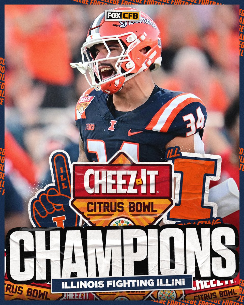 Ending the year with a bowl win ✅🏆

<a href="/IlliniFootball/">Illinois Football</a> defeats South Carolina in the <a href="/CitrusBowl/">Cheez-It Citrus Bowl</a> 🔥