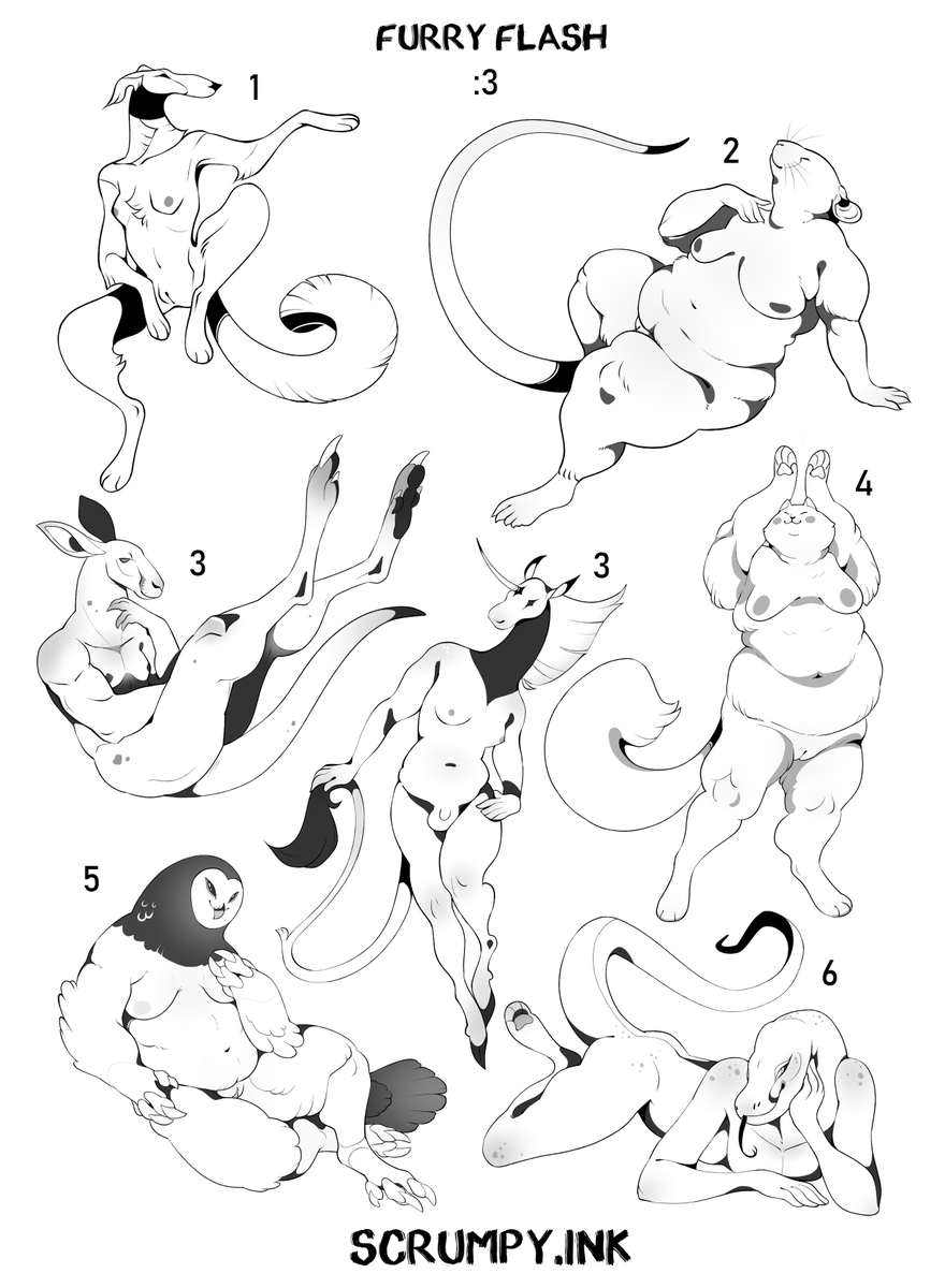 i made this flash sheet for a con bc it would be THE DREAM to tattoo furry babes 🥹 

(but if ur not in my country u can buy a ticket for like 20 bux if u want 👀)