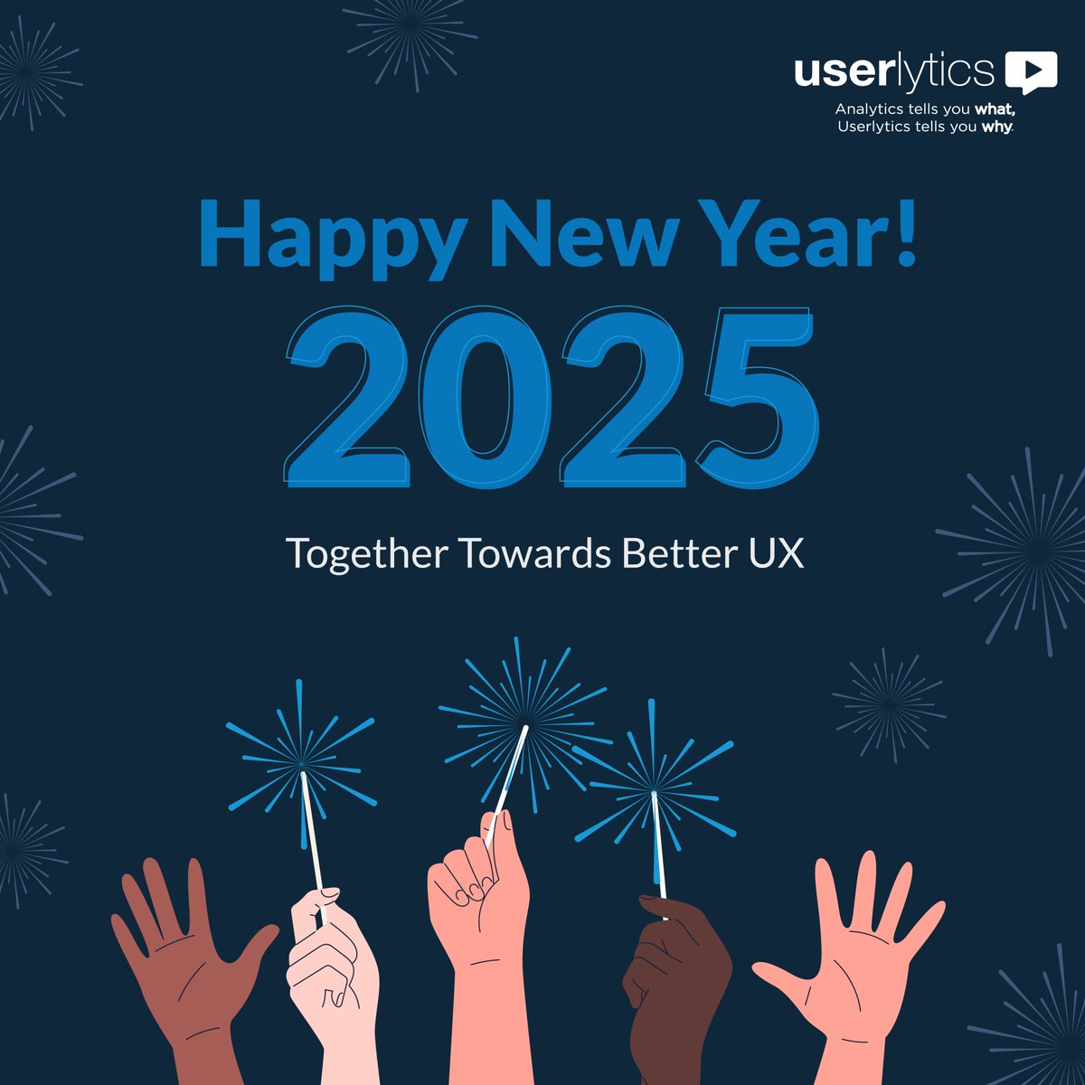 Userlytics's tweet image. 🎆 Cheers to 2025! 🎆

Here’s to another year of building exceptional user experiences and shaping the future of UX research together. 💡🌟

Let’s make this year unforgettable! 🚀

#HappyNewYear #UXResearch #Userlytics