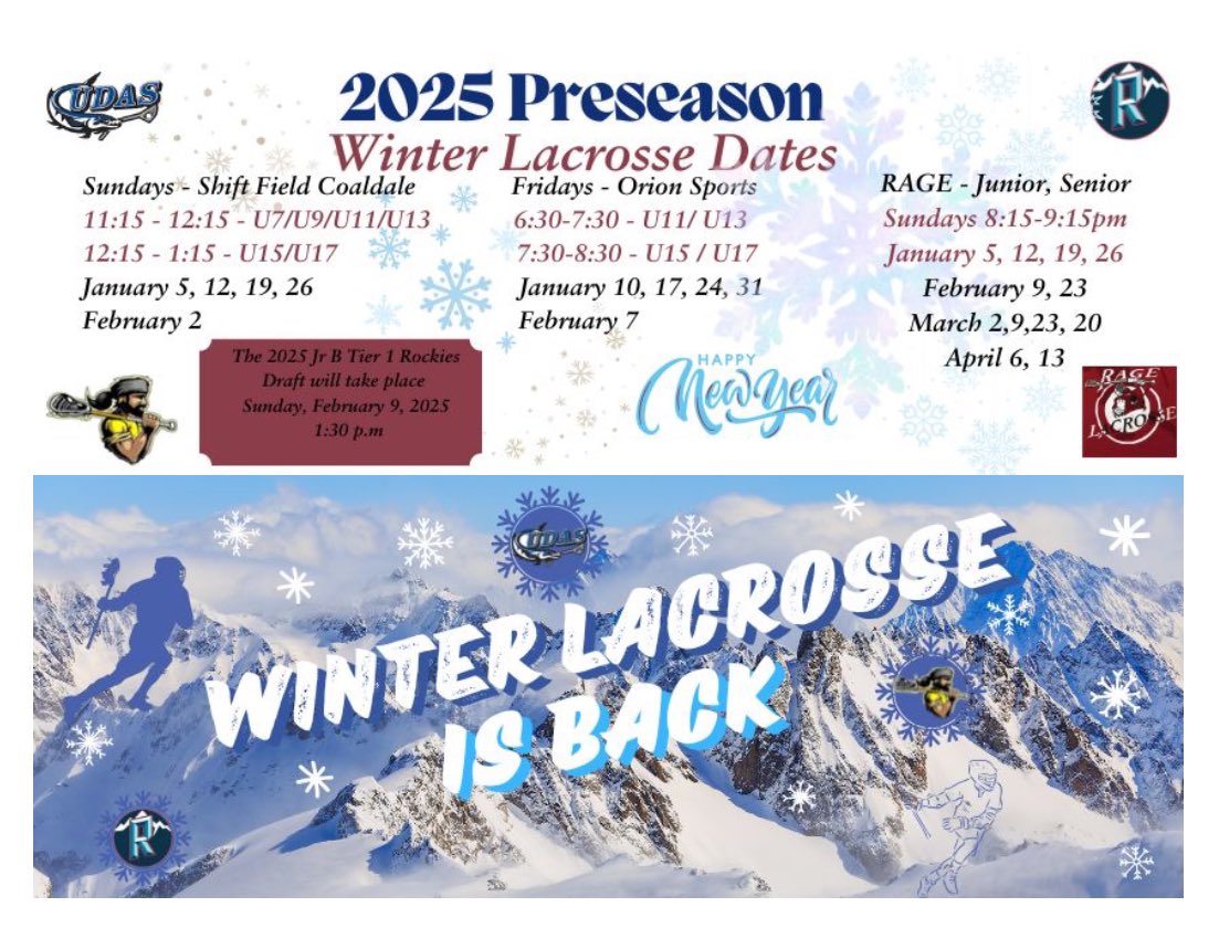 Winter lax is back! See you Sunday!