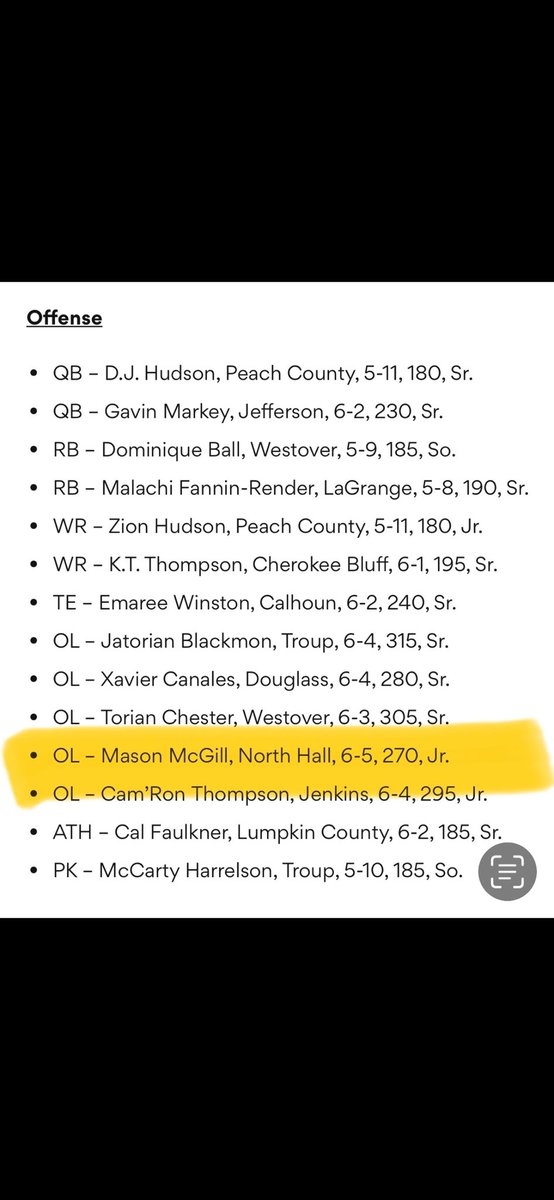 I’m grateful and honored to be named 1st Team All State!! Exited to run it back next year with my boys!! <a href="/klgosse/">Keith Gosse</a> <a href="/nthfootball/">North Hall Football</a> <a href="/CoachCarswell/">Gregory Carswell 👐🏿👣</a> <a href="/Coach_Hendrix/">Coach Hendrix</a> <a href="/SeanPender23325/">Sean Pender</a> <a href="/coachmintier/">Gary T. Mintier</a> <a href="/RecruitGeorgia/">Recruit Georgia</a> <a href="/RecruitNE_GA/">RecruitNE_GA</a> <a href="/NEGARecruits/">Northeast Georgia Recruits</a> <a href="/CoachJones_25/">Fred Jones</a> <a href="/jscelfo66/">Coach Joe Scelfo</a>