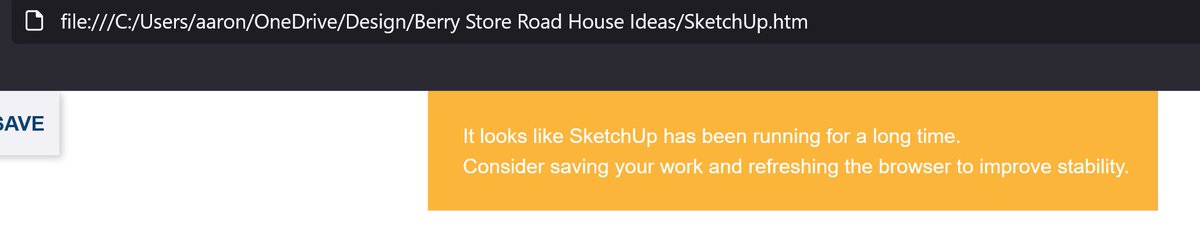 Thanks, <a href="/SketchUp/">SketchUp</a> !  Your internet version just dumped three days of modeling fun house ideas with my daughter.  Really great.  Good stuff.  Much appreciated.

#sarcasm