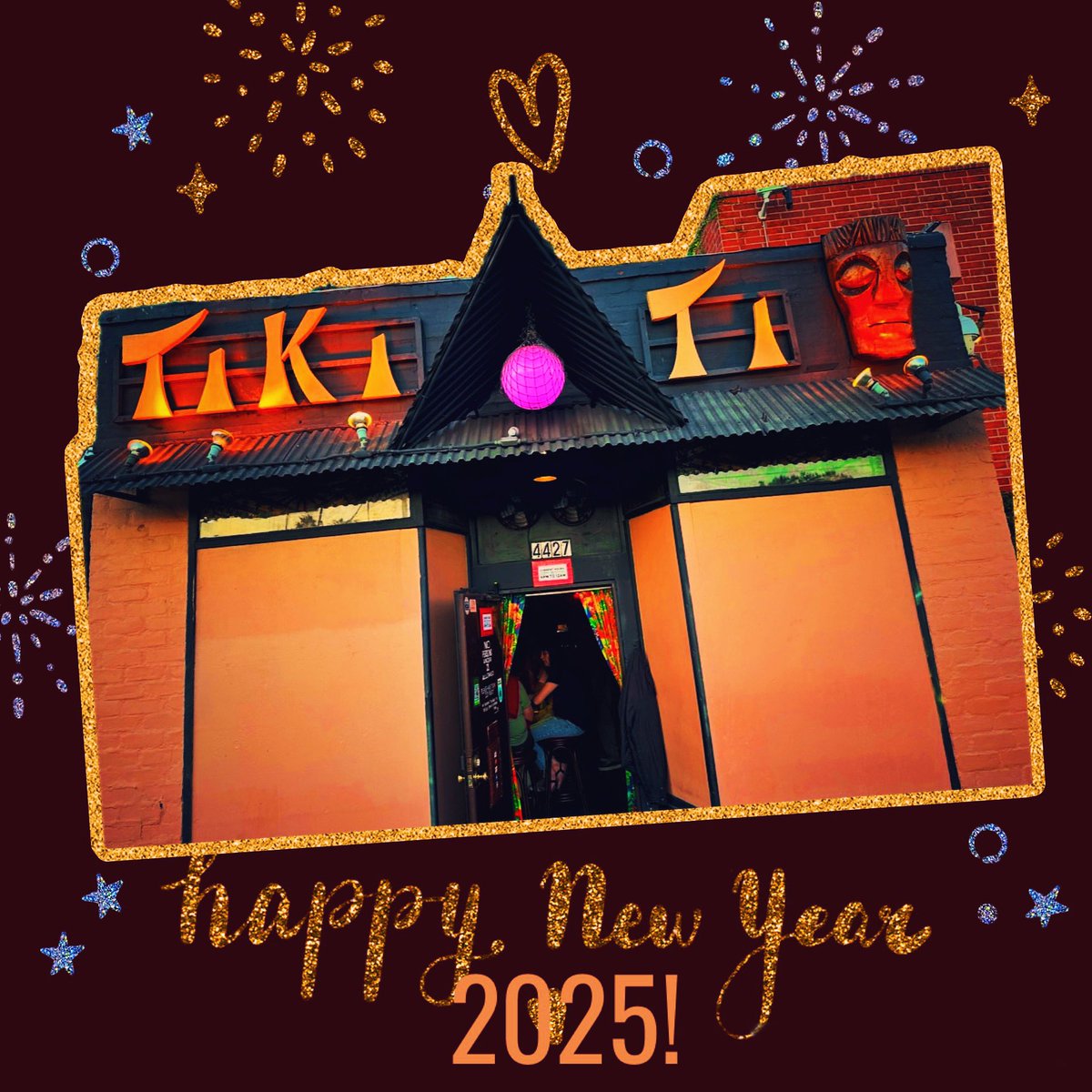 Wishing everyone a happy and healthy new year. May 2025 be the year that fulfills everyone's dreams. Here's to love, laughter, and cherished moments.🍹We will be reopening Wednesday, January 8th. #tiki #club4427 #tikiti #tikibar #HappyNewYear2025