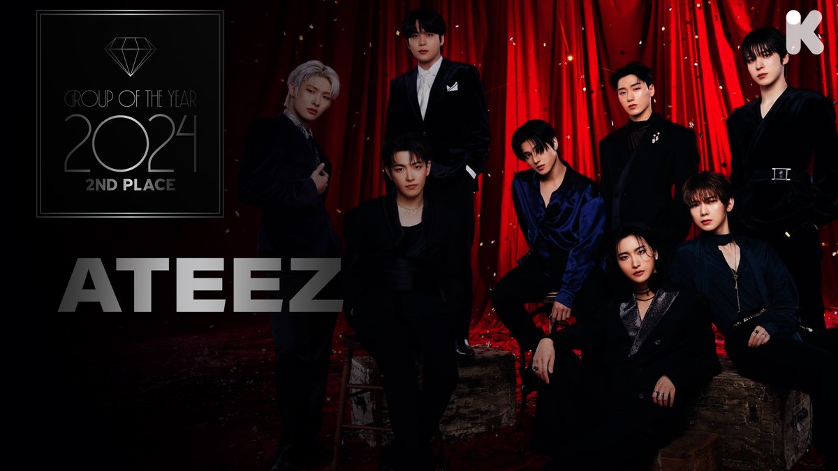 ikpop_twt's tweet image. 🎉Congratulations 🎉
2024 #iKPOP 🥈 Group of the year: ATEEZ
#ATEEZ