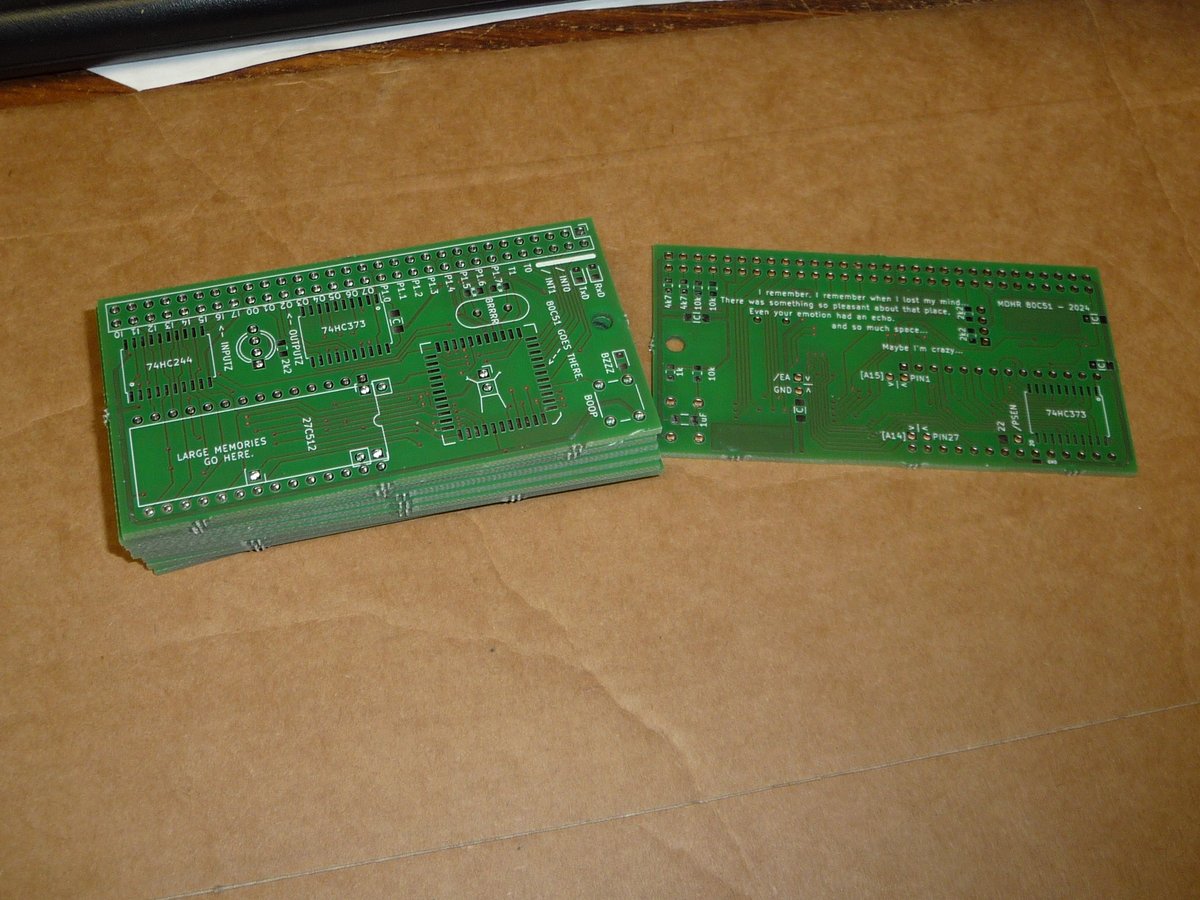 YES!!!!
The <a href="/AislerHQ/">AISLER</a> PCBs arrived!!!!

They look great!, they are thicker than the standard JLCPCB boards at 1.61mm vs 1.57mm, cool!

I want to order more, but I need to wait for our postal system to figure itself out!