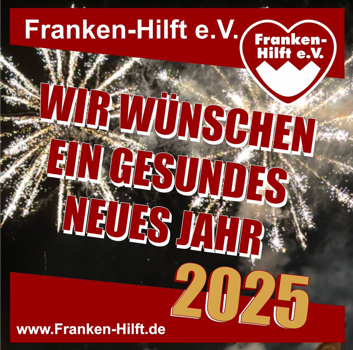 Happy new year! 🍾🥂  Wünscht #FrankenHilft e.V.