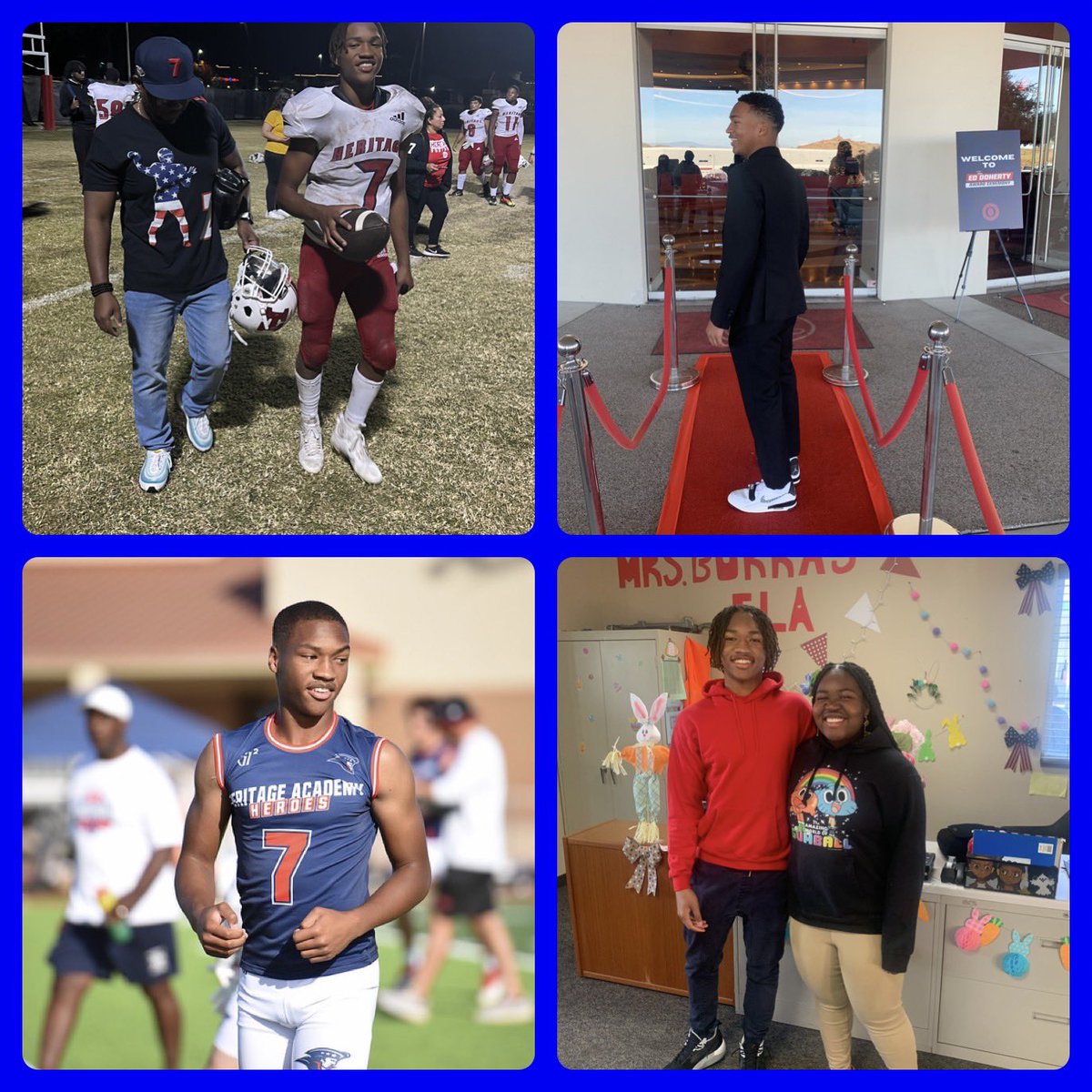 As this year comes to a close. I am so thankful for all of my blessings. Thanks to God for keeping me healthy &amp; to my family who supports my dreams of playing football in college, &amp; eventually the NFL. Happy new years! May this year be your best year ever.