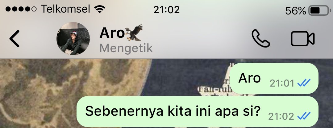 ;"Kita ini apa sih? Temen, pacar, atau cuma kebiasaan?"  

—Lee Heesung few twt Au 
<a href="/ayaayze/">Soraya</a> #alternatifuniverse