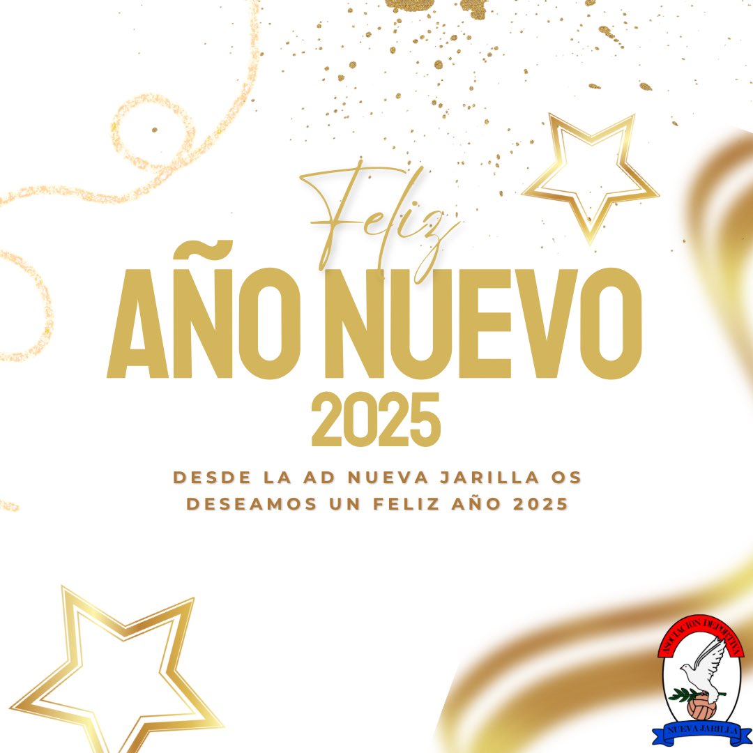 AD_NuevaJarilla's tweet photo. Desde la AD Nueva Jarilla os deseamos un feliz aΓ±o nuevo lleno de Γ©xitos.
π€π€
#VolverAIlusionarnos https://t.co/Q8R3Z4GEde