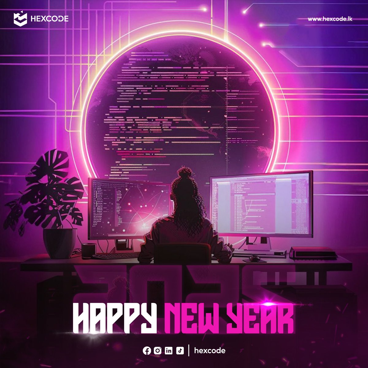 HexCode2024's tweet image. Wishing you a bright and successful 2025! 🌟
Let’s make this year extraordinary.
Happy New Year from all of us at HexCode! 🎉
#HappyNewYear2025 #HexCode #BeyondTechnology #NewBeginnings