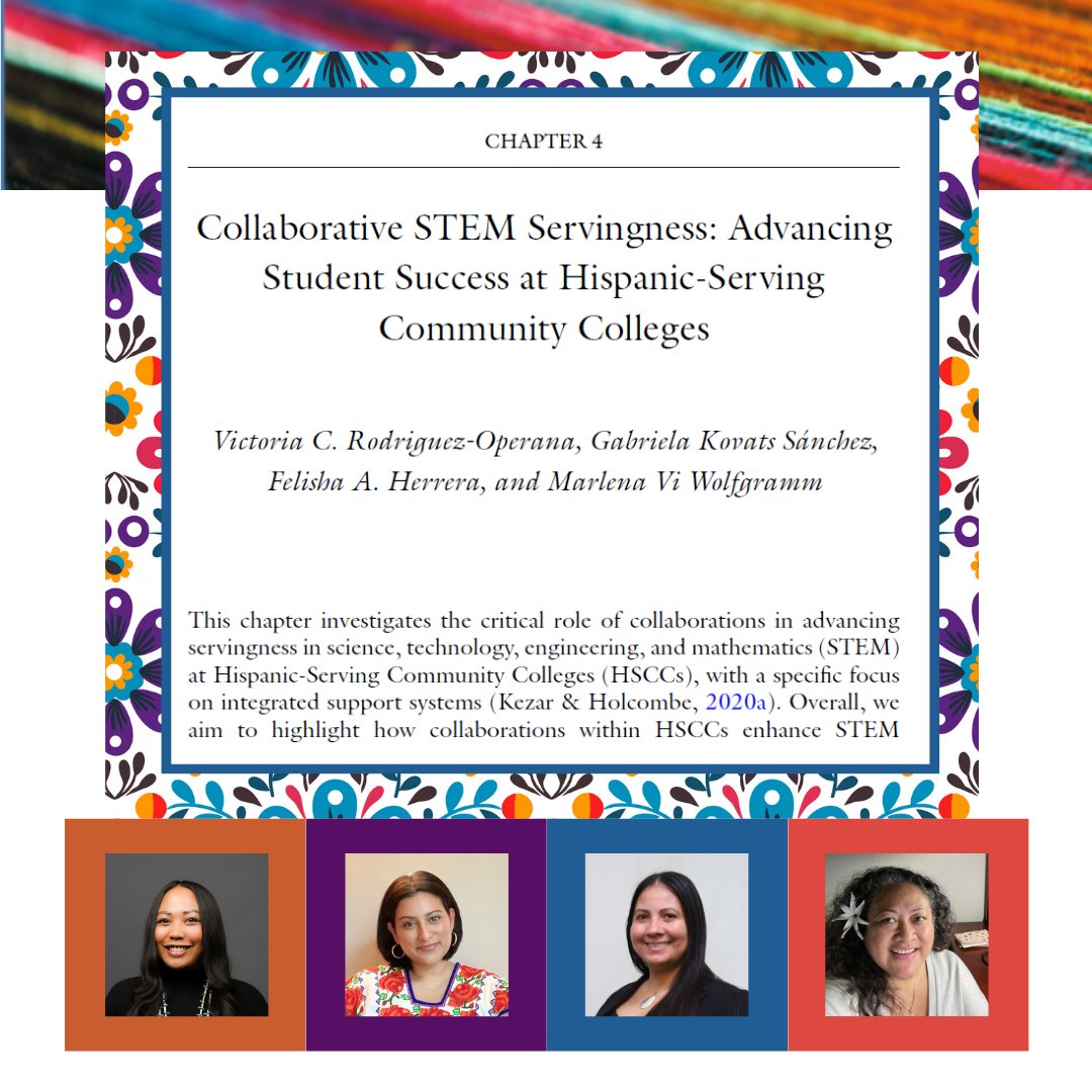 Wrapping up 2024 on a high note with our newly published chapter Collaborative STEM Servingness: Advancing Student Success at Hispanic-Serving Community Colleges! link.springer.com/chapter/10.100… <a href="/drvictoriarod/">Victoria Rodriguez-Operana</a>, @drakovats, <a href="/DrHerreraSDSU/">Felisha Herrera Villarreal, PhD</a> &amp; @drwolfgramm_vi #HSIs #STEMservingness