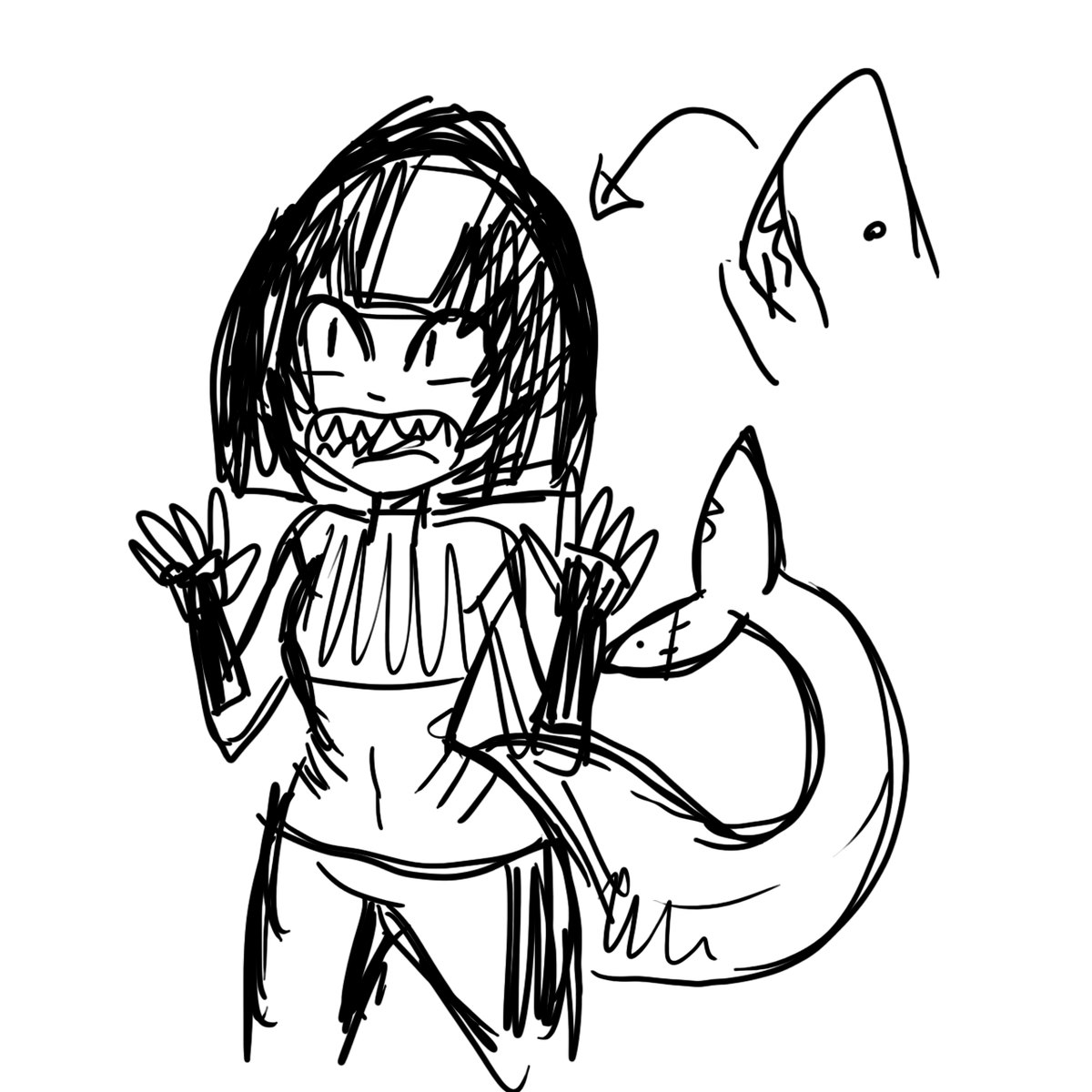 Eyzmaster's tweet photo. Last OCs of the year, done in my last stream of 2024!
You can find here some sketches of the research as well.
I needed a sharkgirl with a big fat tail, here is Chompa! Enjoy!
#Eyz #myart #Chompa #sharkgirls #sharkgirl #shark #shork #oc #waifu https://t.co/RZNvKioGY6